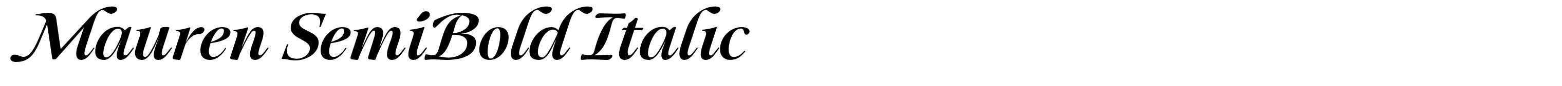 Mauren SemiBold Italic